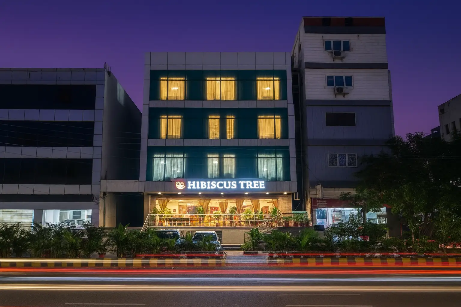 Best hotels near Miyapur Hyderabad – Hotel Hibiscus Tree exterior night view